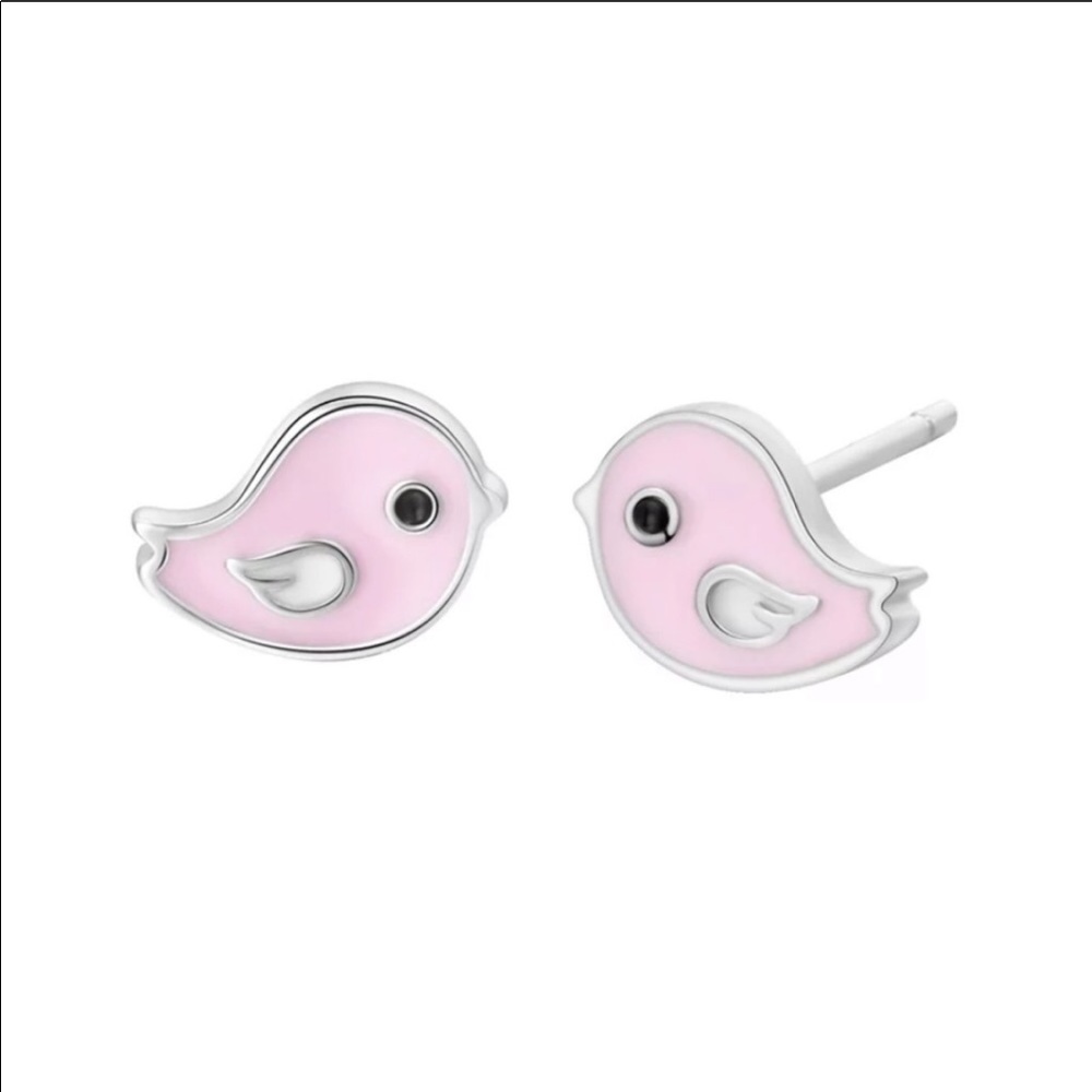 3/$30 CUTE PINK BIRDS TINY STUD EARRINGS